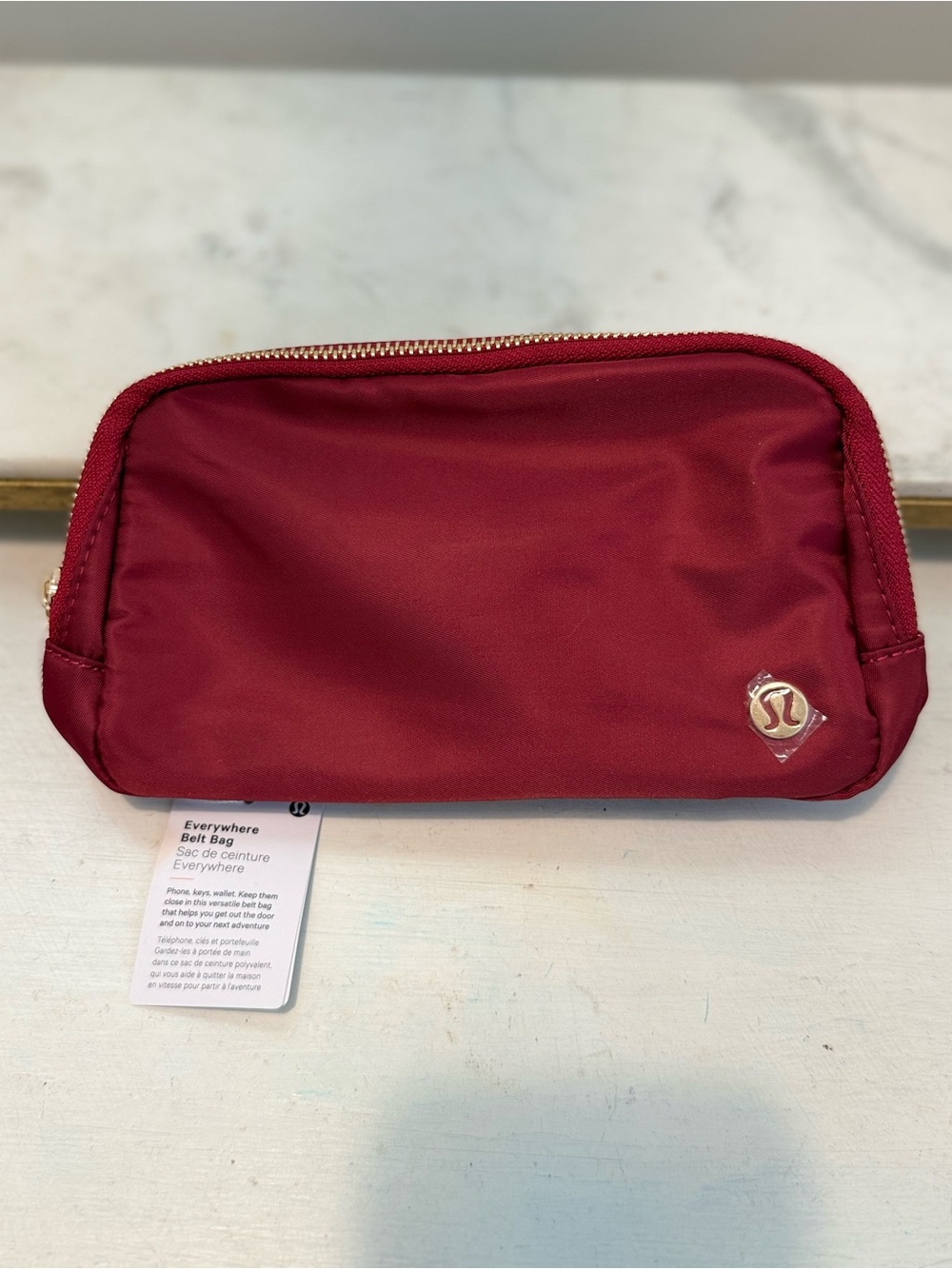 Lululemon Burgundy Everywhere Belt Crossbody Bag Pouch. New!